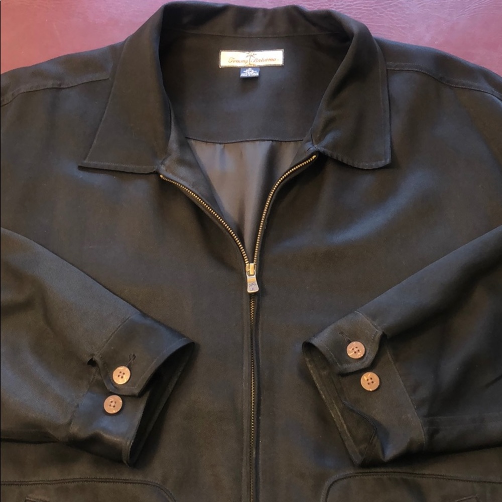 Tommy Bahama Silk Black Jacket Men Classy/Timeless